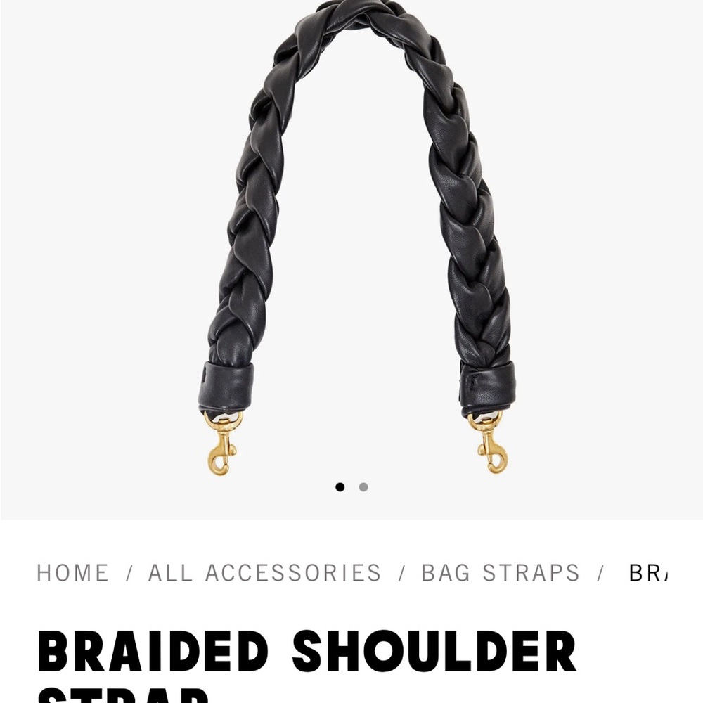 Clare V Black Braided Shoulder Strap